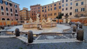 Fontana Piazza Navona prima dei lavori