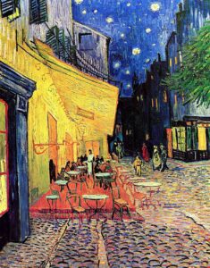 Vincent van gogh cafe terrace on the place du forum arles at night