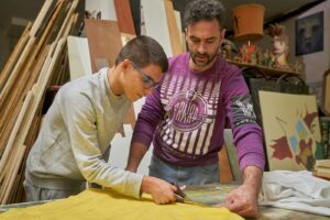 Salvatore Iodice a lavoro