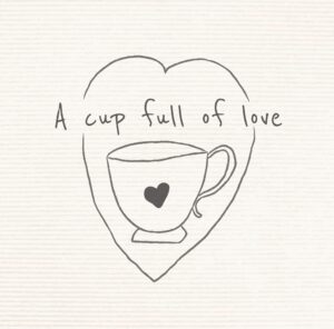 Una tazza di caffè piena d'amore
