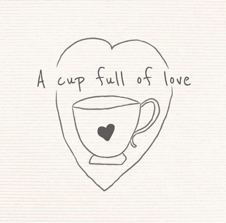 Una tazza di caffè piena d'amore
