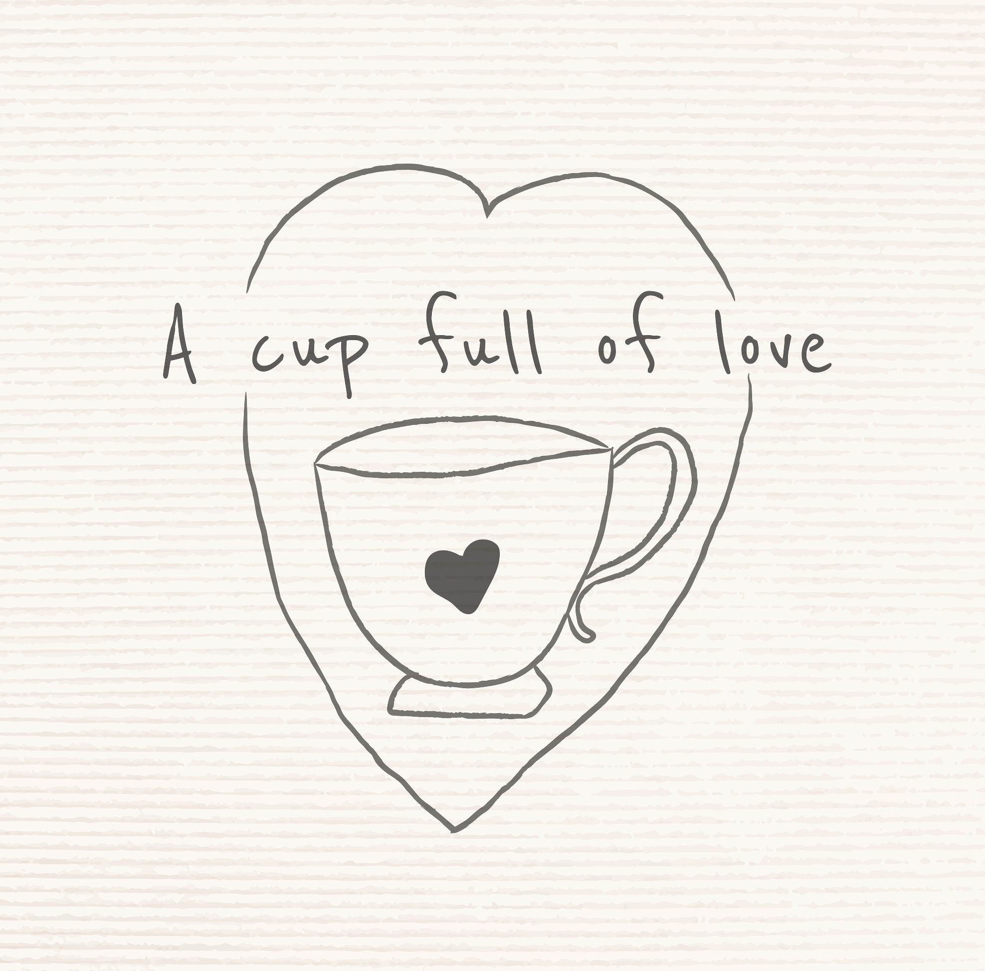 Una tazza di caffè piena d'amore