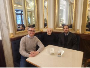 Corrado Ferlaino al Gambrinus con Massimiliano Rosati e Michele Sergio
